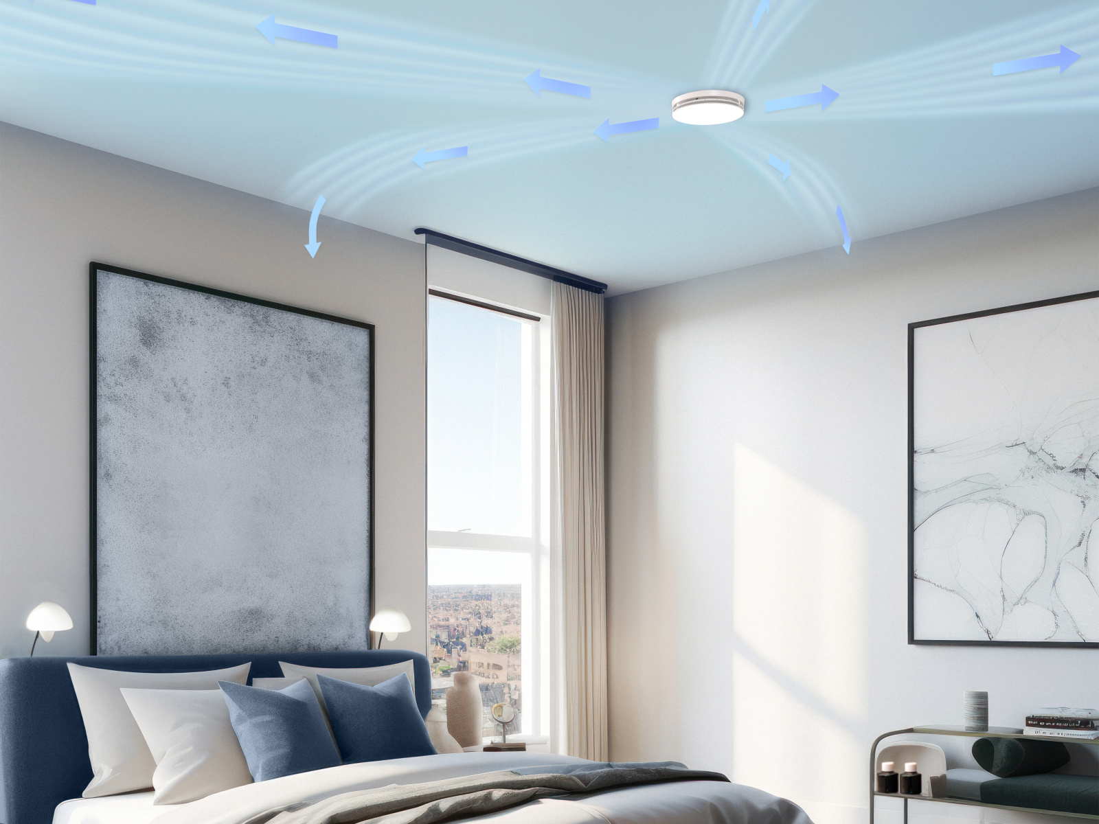 Ventil pro přívod vzduchu Zehnder ComfoValve Luna S, Coanda efekt Talířový ventil Zehnder ComfoValve Luna