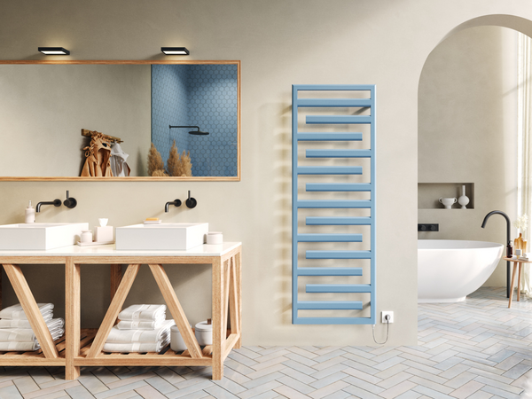 Zehnder Tetris - Pastel Blue Koupelnový radiátor Zehnder Tetris v barvě Pastel Blue