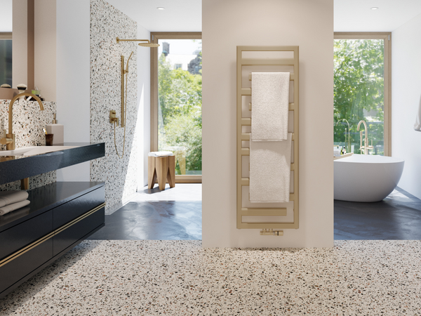 Zehnder Tetris - Golden Sand Koupelnový radiátor Zehnder Tetris v barvě Golden Sand