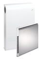 Comfoair70, CA 70, 4c, decentralized ventilation unit, single room, stainless steel, red, hood, plastic